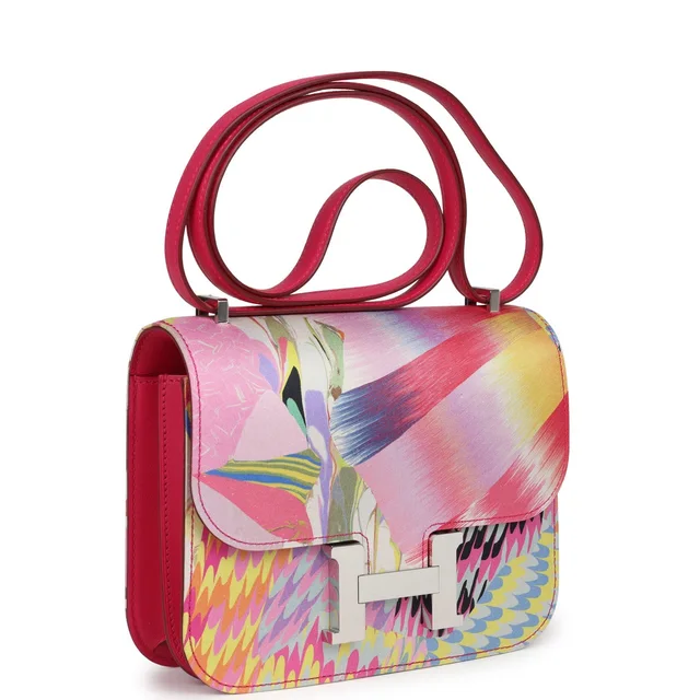 Hermès Constance 18 "Marble Silk" Rose Mexico Swift Palladium Hardware in Pink Swift leather from Madison Avenue Couture, photo 2 of 2