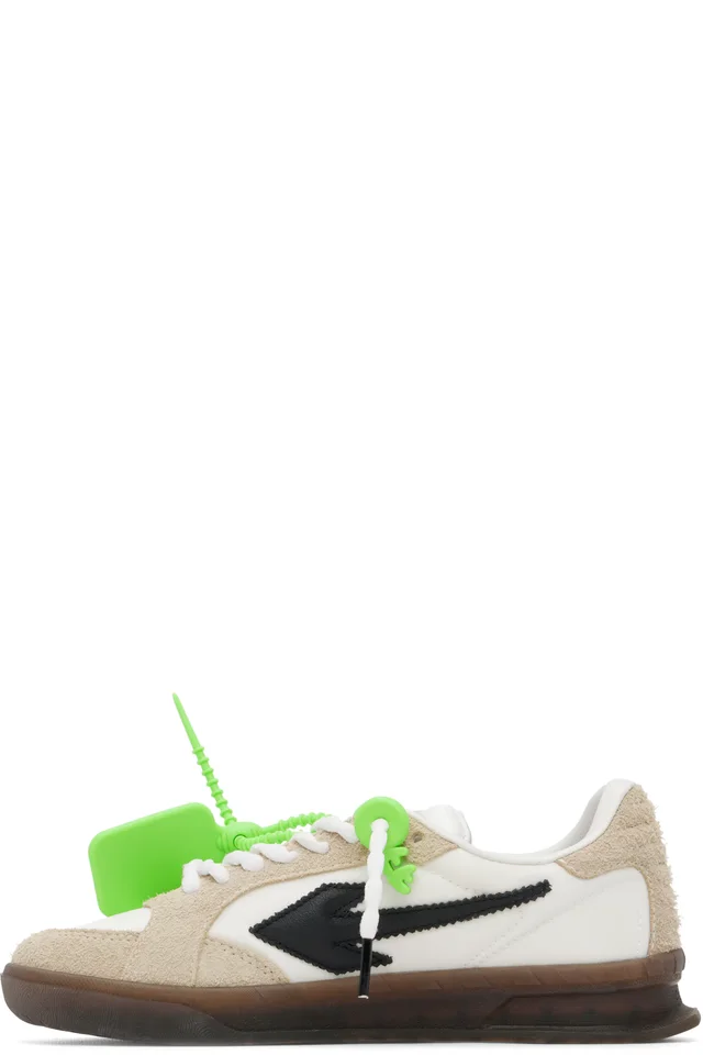 Off-White White & Beige New Slim Sneakers, photo 3 of 4 from SSENSE