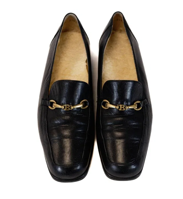Bally black loafers in Black Leather from Oxfam Online Shop