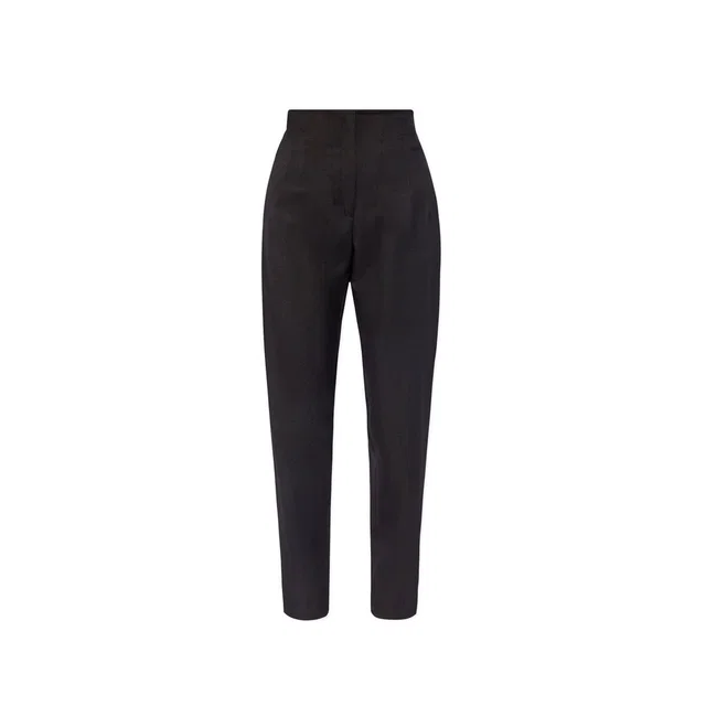 Alaïa Black Elastane Dress Pants in Black Wool from HEWI