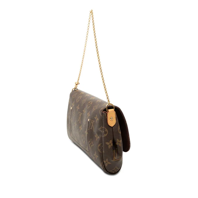 Brown Louis Vuitton Monogram Favorite PM Satchel in Brown Coated canvas from Designer Revival, photo 2 of 2