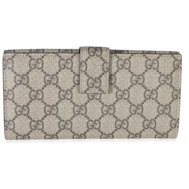 Gucci GG Plus Monogram GG Pierce Long Trifold Wallet in Canvas from myGemma