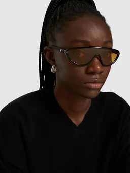 Moncler Mask sunglasses in 0% Platinum, photo 4 of 5 from LUISAVIAROMA