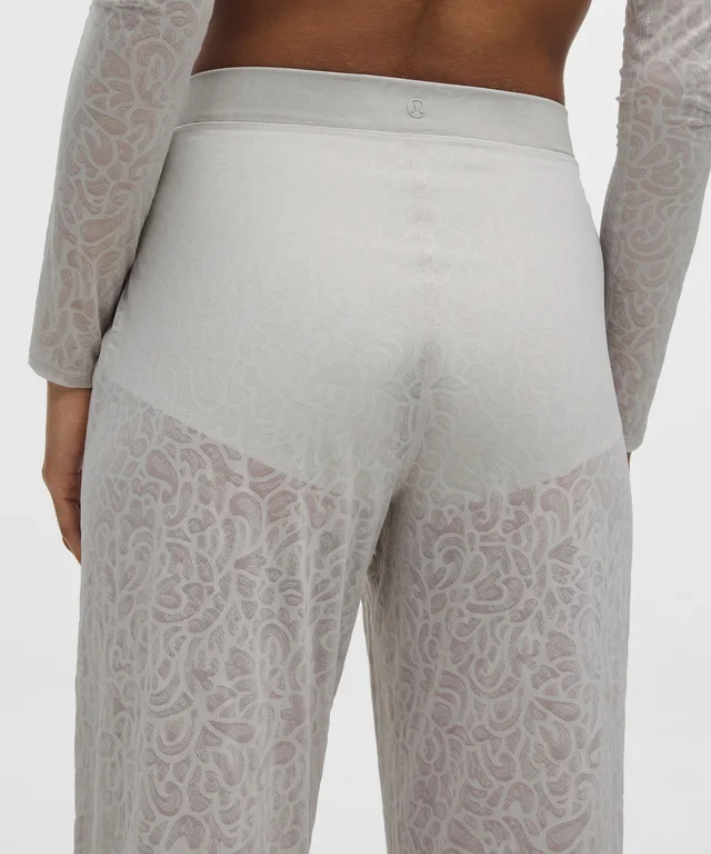 lululemon Paisley Lace Jacquard High-Rise Flared Pant in Paisley Lace Jacquard Dove Grey, photo 5 of 7 from lululemon