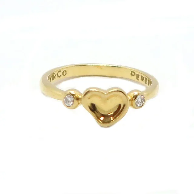 Tiffany & Co. Elsa Peretti Full Heart Diamond 18k Yellow Gold Anniversary in Yellow from The Reluxe