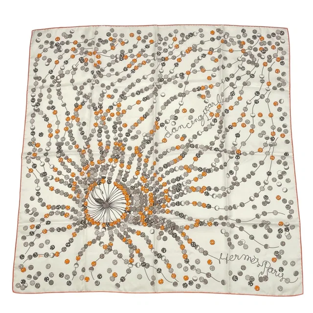 Hermès Carre 90 Scarf Dancing Pearl Multicolor in Multicolor Silk from The Reluxe