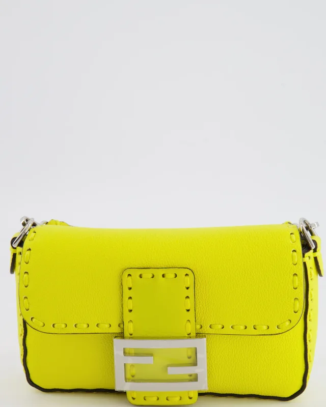 Fendi Yellow Leather Mini Baguette Bag in Yellow Leather from Sellier, photo 10 of 19