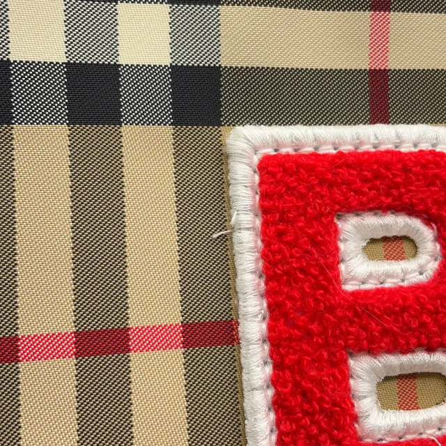 Burberry Nova Check B Patch Shoulder Bag Beige/Black/Red8023901 Nylon Leather in Black Nylon from GALLERY RARE, photo 6 of 13