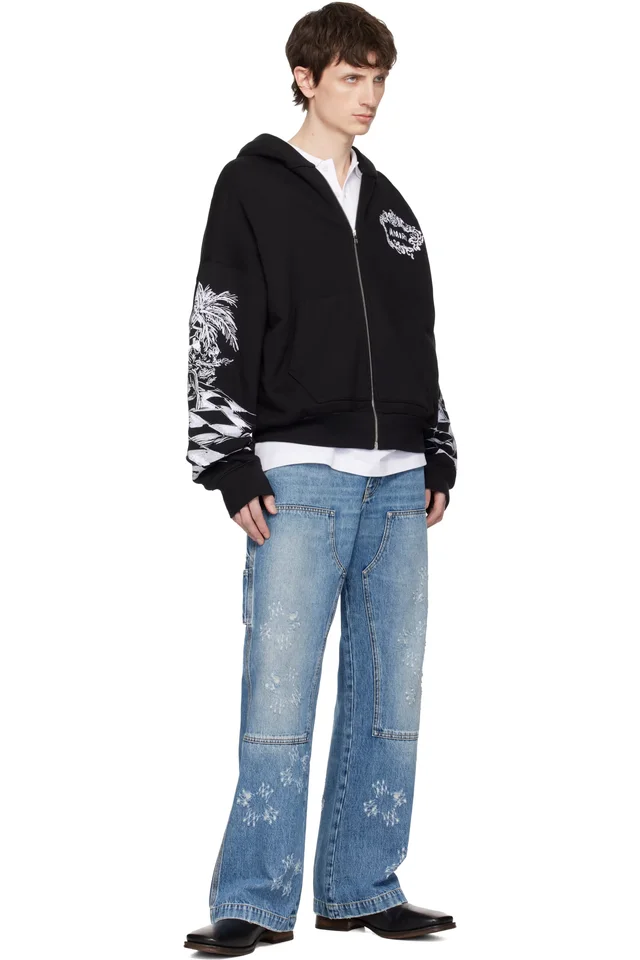 AMIRI Blue MA Quad Carpenter Jeans, photo 4 of 4 from SSENSE