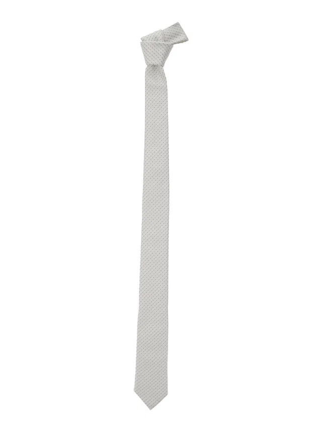 Giorgio Armani Silk Necktie — White Neckties in White Silk from HEWI