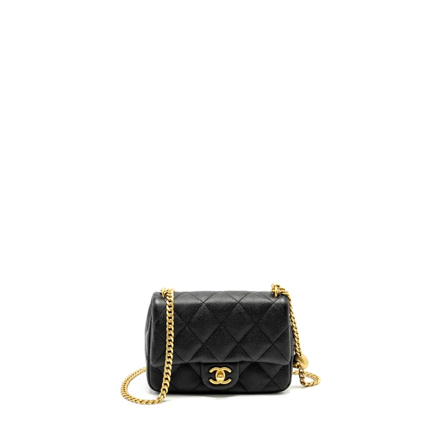 Chanel Coco Love Flap Bag in Black Caviar leather from EMIER