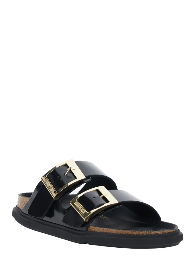 BIRKENSTOCK 'Arizona' Black Sandals with Buckle Closure in Leather Woman in Black 100% Leather, photo 4 of 8 from Gaudenzi Boutique