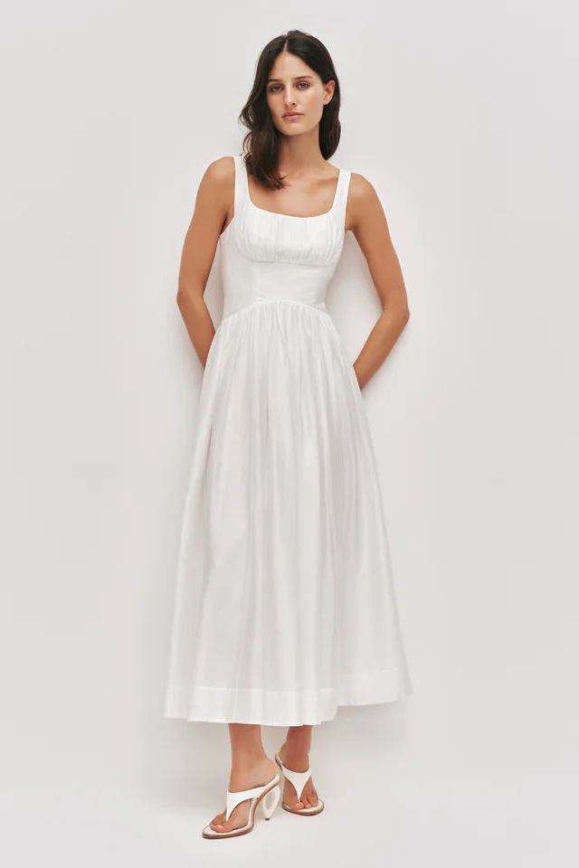 AJE Mist Midi Dress in White from Aje, photo 1 of 1