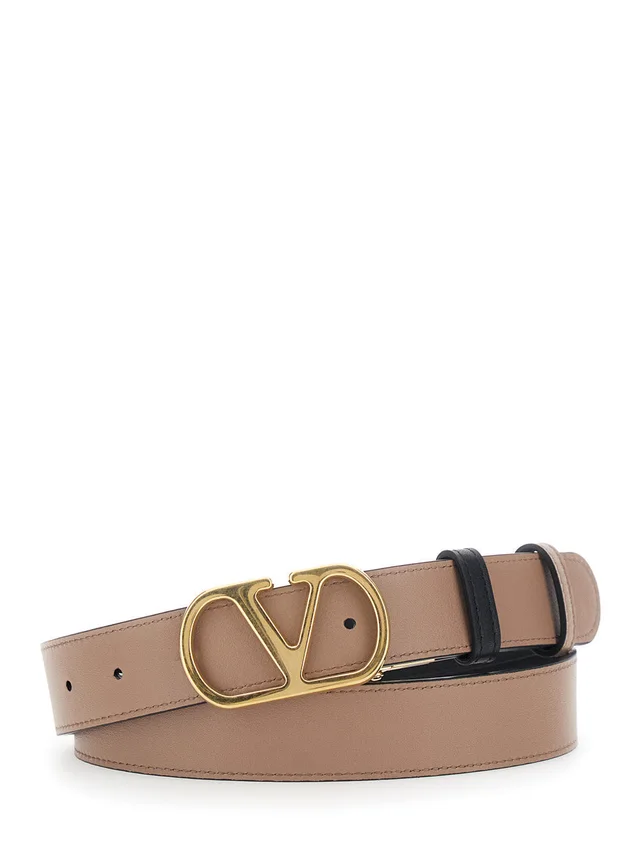 Valentino Garavani Reversible Calf Leather Belt — Black in Black Calfskin from HEWI, photo 2 of 2