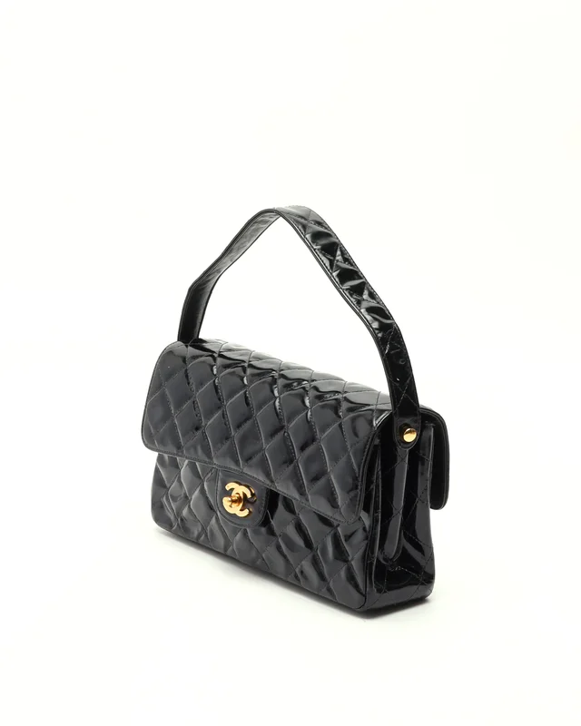 Chanel Classic Patent Medium Double Face Hobo Bag in Patent leather from A Retro Tale, photo 3 of 10