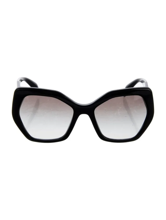 Prada Oversize Gradient Sunglasses in black from The RealReal