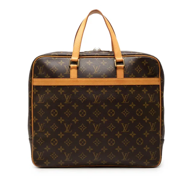 Brown Louis Vuitton Monogram Porte Documents Pegase Business Bag in Brown Coated canvas from Designer Revival