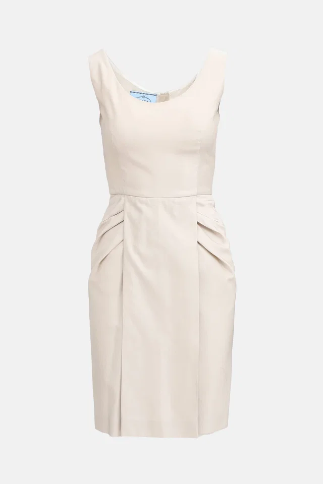 Prada 2011 Wool & Silk Midi Dress in Silk from VSP Consignment