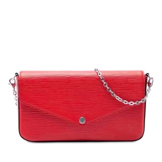 Red Louis Vuitton Epi Pochette Felicie Crossbody Bag in Red Leather from Designer Revival