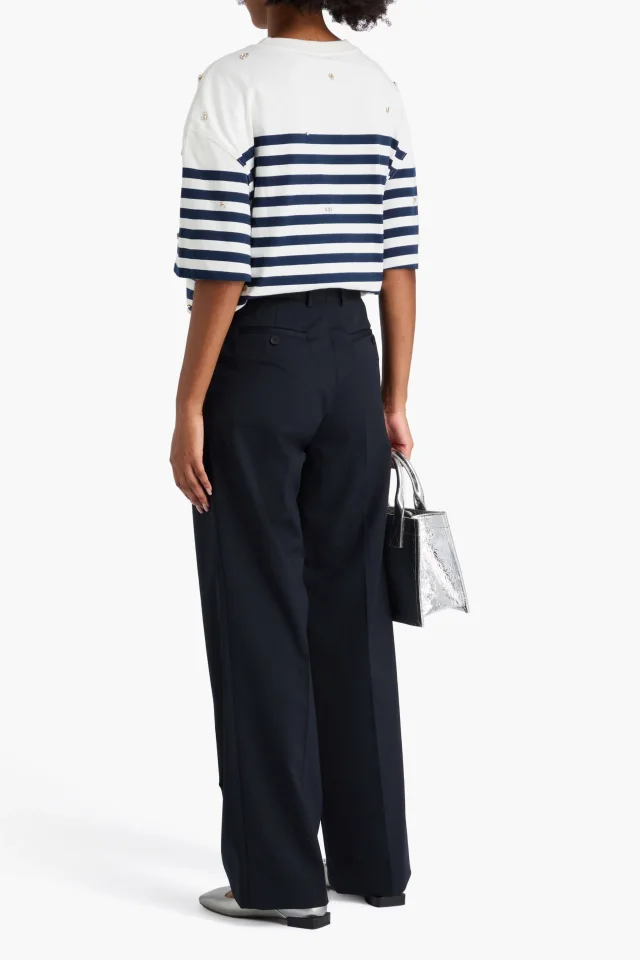 Sandro Twill Wide-Leg Pants, photo 3 of 4 from THE OUTNET