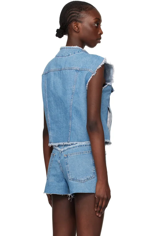 A.P.C. Blue Barbara Denim Vest, photo 3 of 4 from SSENSE