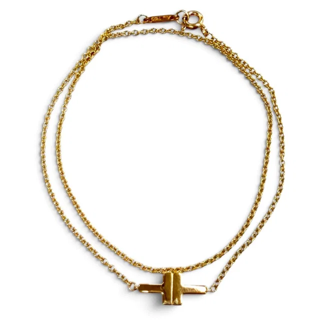 Tiffany & Co. T Two Double Chain Bracelet 750 Pink Gold in Pink from The Reluxe