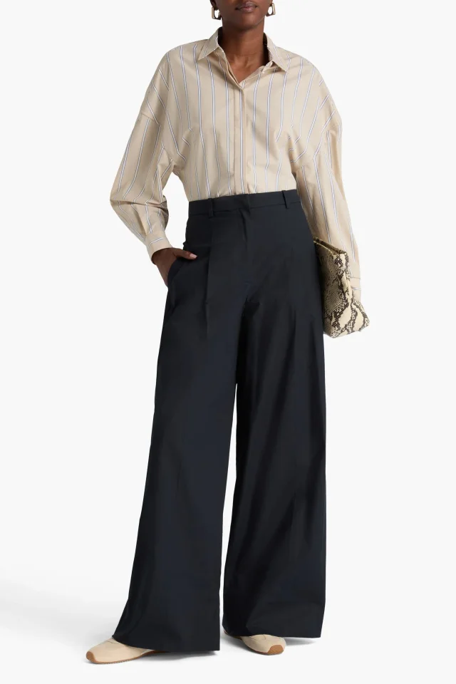 3.1 Phillip Lim Cotton-Blend Canvas Wide-Leg Pants, photo 2 of 4 from THE OUTNET