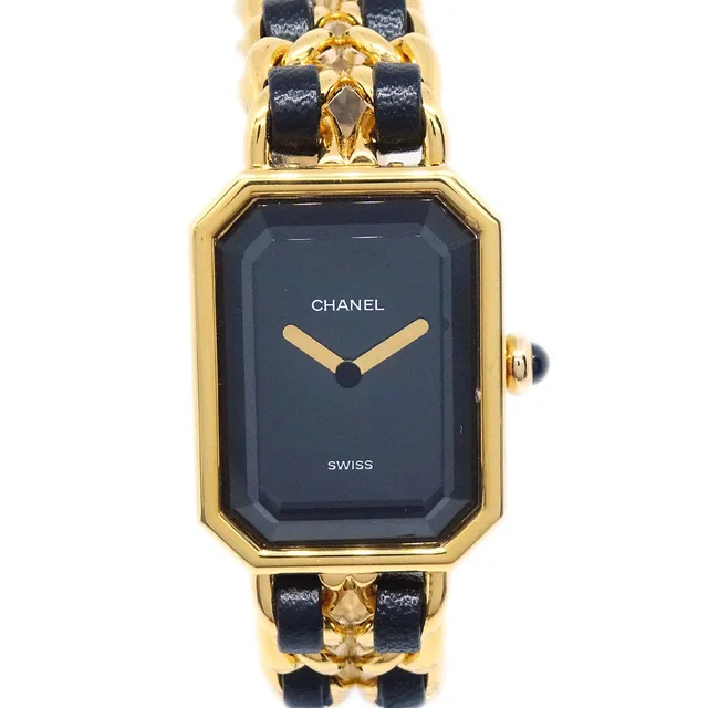 Chanel Premiere Watch Gold #S in Gold Leather from AMORE Vintage Tokyo