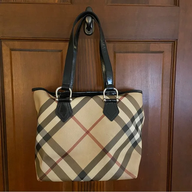 Burberry Tote handbags in black|red Patent leather from Poshmark