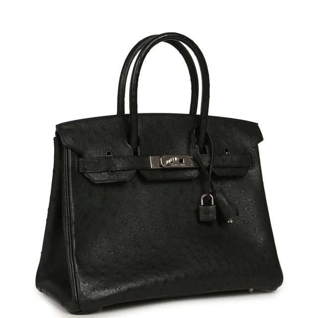 Hermès Birkin 30 Black Ostrich Palladium Hardware in Black Ostrich from Madison Avenue Couture, photo 2 of 2