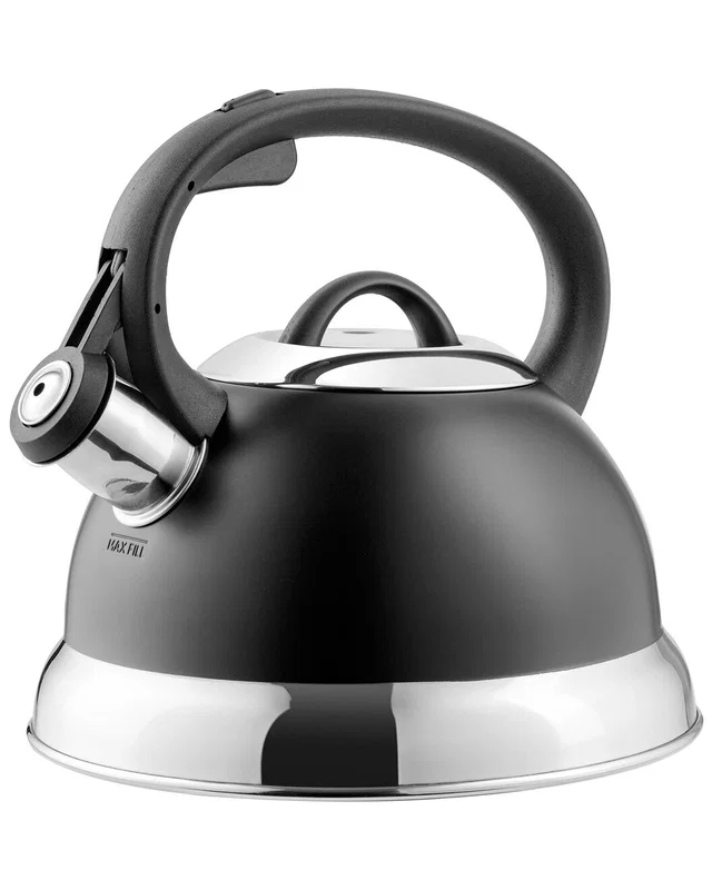 Mr. Coffee Flintshire 1.75qt Black Whistling Stovetop Tea Kettle, image 1 of 1 from Rue La La