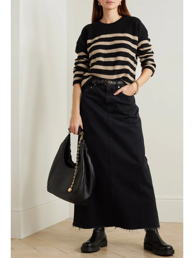 LA LIGNE Mini Toujours striped cashmere sweater in Black, photo 2 of 2 from NET-A-PORTER (Canada)