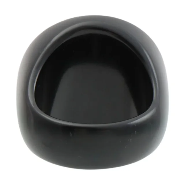 Chanel Rhinestone Round CC Mark Ring #53 Black in Black from VINTAGE QOO TOKYO, photo 2 of 5