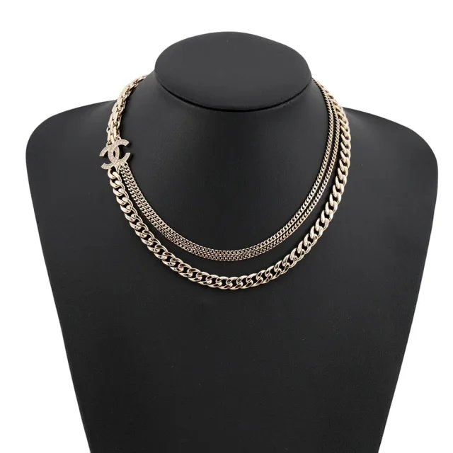 Chanel CC Logo ChainNecklaceABG553 B21075 Metal Rhinestone from GALLERY RARE, photo 4 of 9