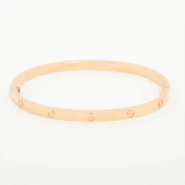Cartier Love SM Size 16 Pink Gold Bracelet in Pink from The Purse Affair