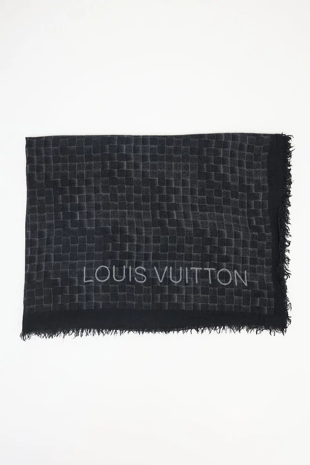 Louis Vuitton Grid Fringe Logo Scarf from VSP Consignment