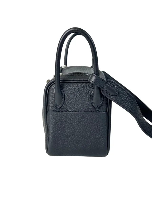 Hermès Black Lindy Mini Bag In Clemence in Black Clemence leather from Luxury Promise, photo 3 of 6