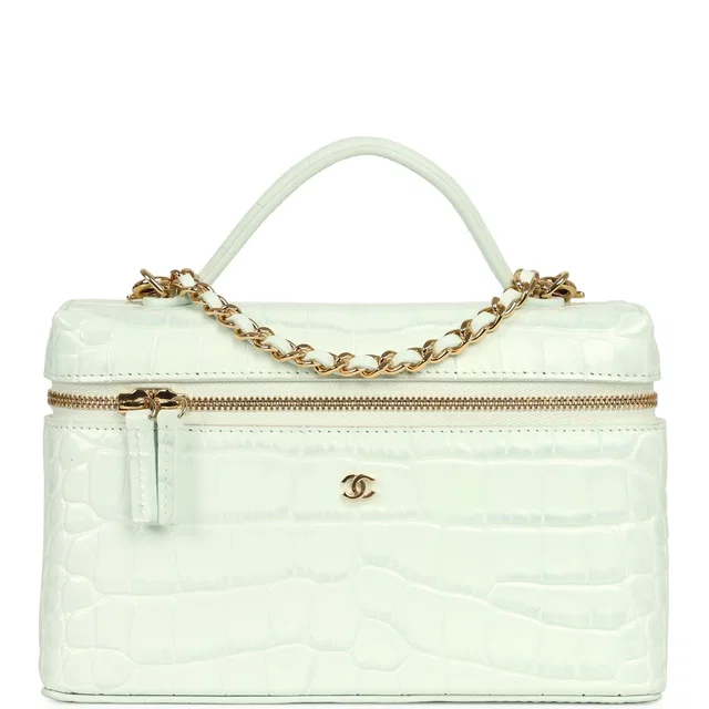 Chanel Top Handle Long Vanity Case in Calfskin from Madison Avenue Couture
