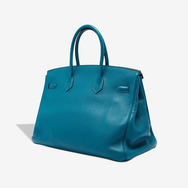 Hermès Birkin 35 Clémence Mykonos / Bleu Izmir in Blue, Multicolour Clemence leather from SACLÀB, photo 3 of 6
