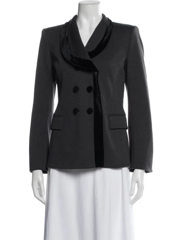 Giorgio Armani Wool Blazer in gray Wool from The RealReal