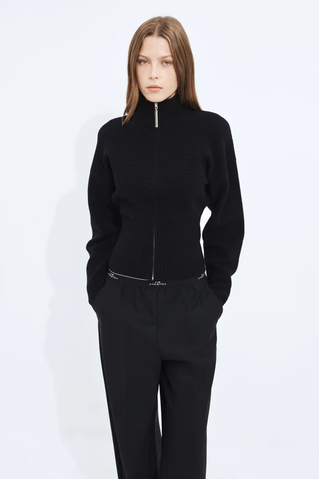 Athletica Ottoman Knit Jacket in Black from Aje, photo 1 of 1