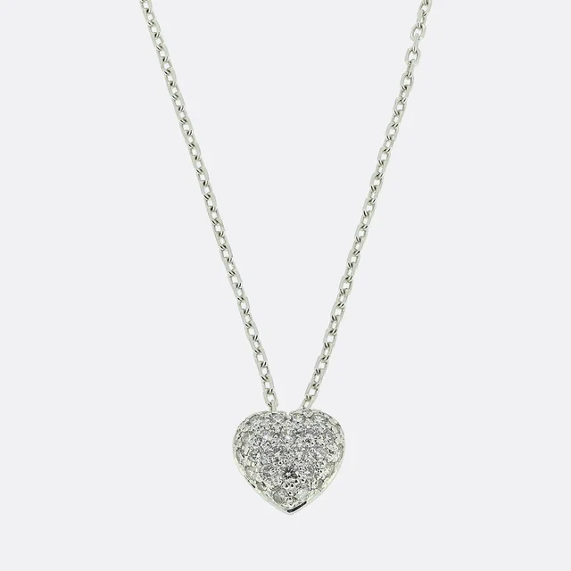 Cartier Pave Diamond Heart Necklace from The Vintage Jeweller