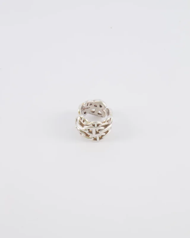 Hermès Large Chaine D'Ancre Enchainee Ring in Sterling Silver Size 50 in Silver from Sellier, photo 5 of 8