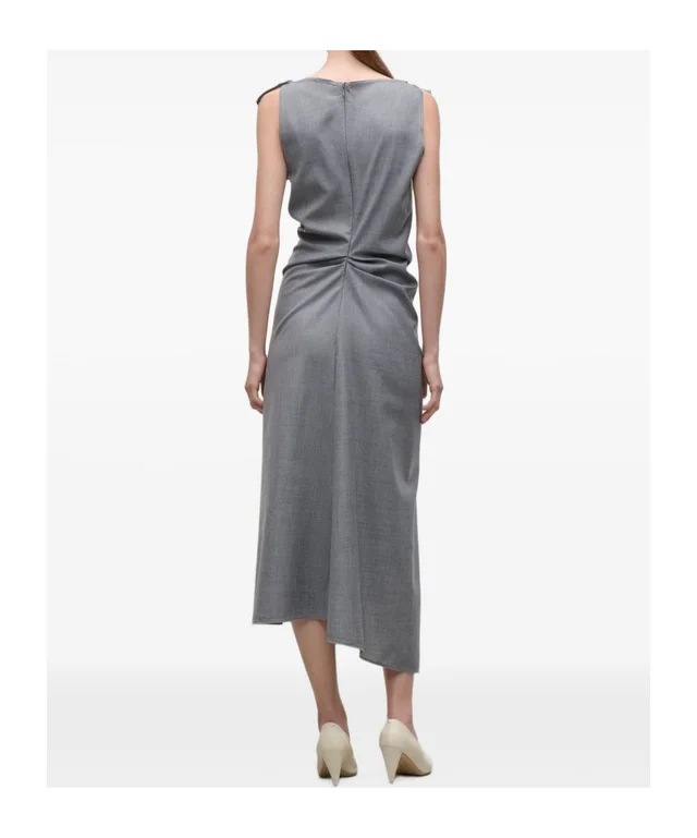 Victoria Beckham Draped Asymmetric Hem Midi Dress, photo 4 of 5 from SENSER