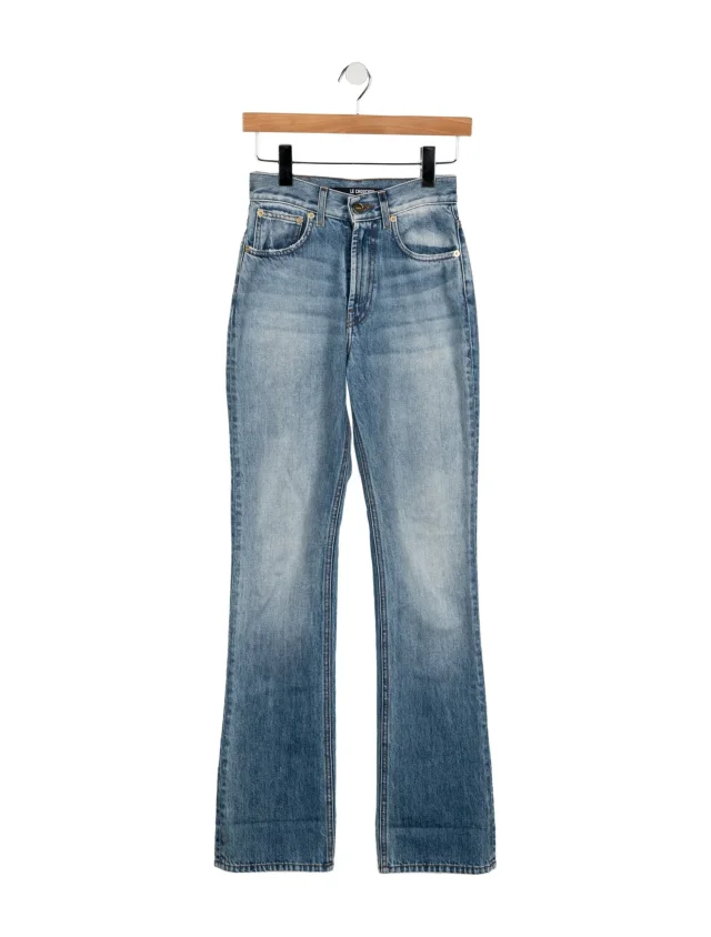 Jacquemus High-Rise Flared Jeans in blue from The RealReal