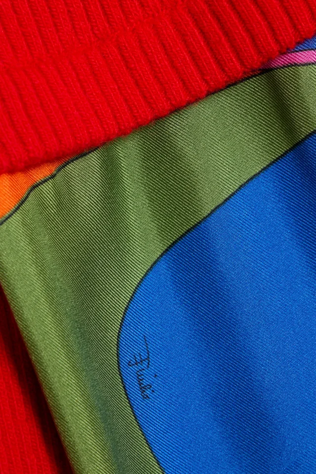 Pucci Ribbed Wool-Blend Mock-Neck Sweater with Twill Sleeves, photo 4 of 4 from THE OUTNET