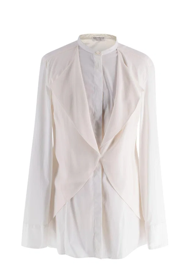 Brunello Cucinelli Double Layered Beige Shirt in Beige from HEWI
