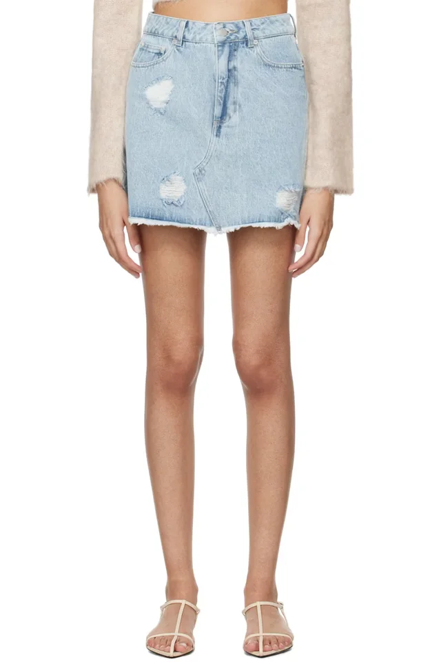 Holzweiler Blue Louisa Denim Miniskirt, image 1 of 1 from SSENSE