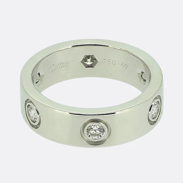 Cartier Six Diamond LOVE Ring Size J (49) from The Vintage Jeweller