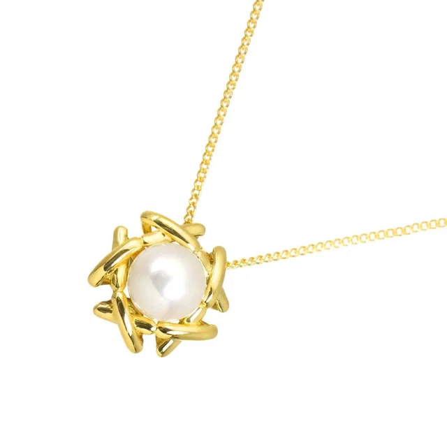 Tiffany & Co. Kiss Akoya pearl 6.8mm Necklace 18K YG 750 90321897 from Luxury Promise